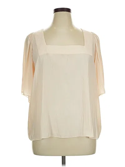 Pre-owned Ramy Brook Short Sleeve Blouse In White