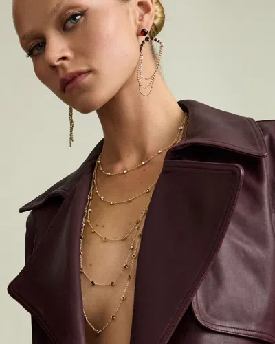 Ramy Brook Sierra Layered Gemstone Necklace In Burgundy
