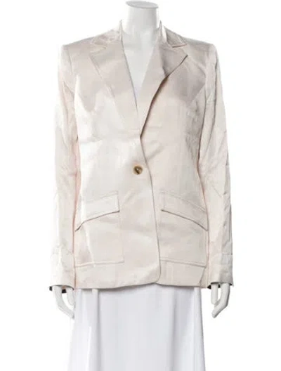 Pre-owned Ramy Brook Silk Blazer In Neutral