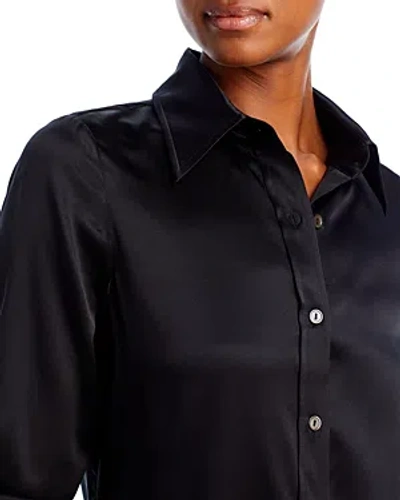 Ramy Brook Silk-blend Victoria Blouse In Black