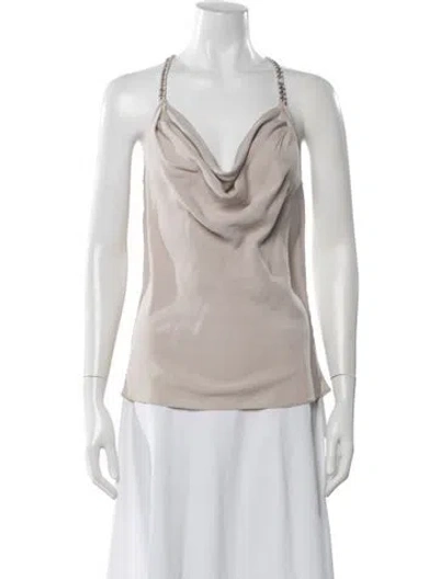 Pre-owned Ramy Brook Silk Cowl Neck Blouse In Pink