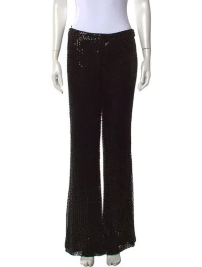 Pre-owned Ramy Brook Silk Flared Pants In Black