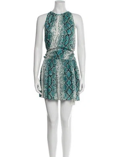 Pre-owned Ramy Brook Silk Knee-length Dress In Blue