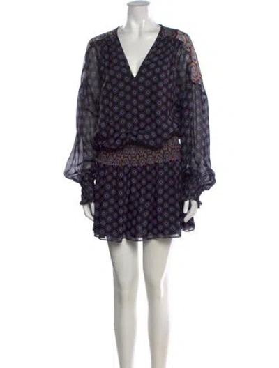 Pre-owned Ramy Brook Silk Knee-length Dress In Blue