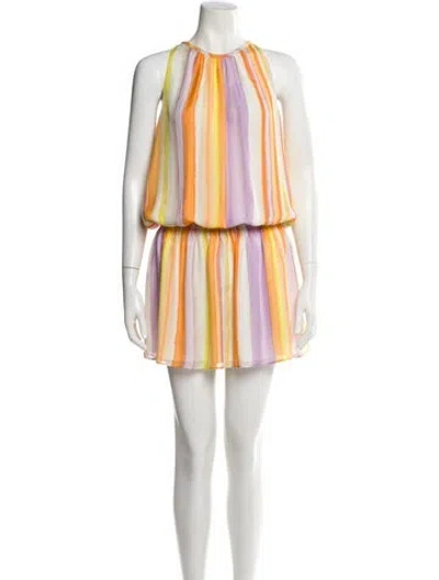 Pre-owned Ramy Brook Silk Knee-length Dress In Neutral