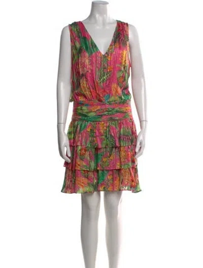 Pre-owned Ramy Brook Silk Knee-length Dress W/ Tags In Pink