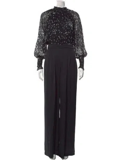 Pre-owned Ramy Brook Silk Long Dress In Black