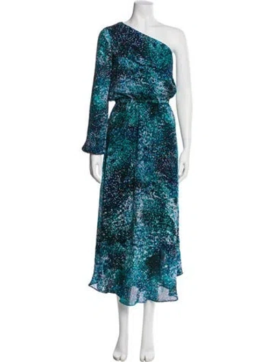 Pre-owned Ramy Brook Silk Long Dress In Blue