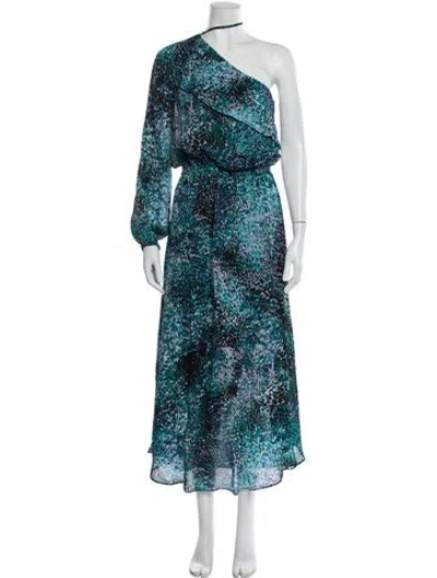 Pre-owned Ramy Brook Silk Long Dress In Blue
