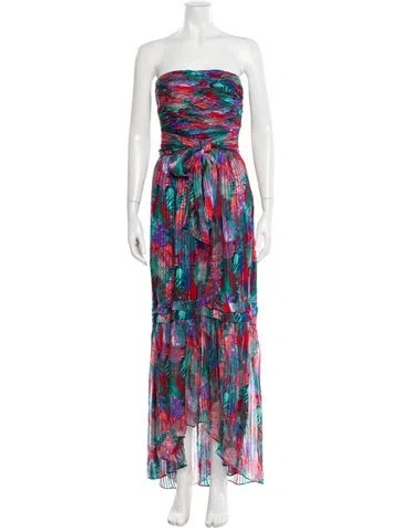 Pre-owned Ramy Brook Silk Long Dress In Multi