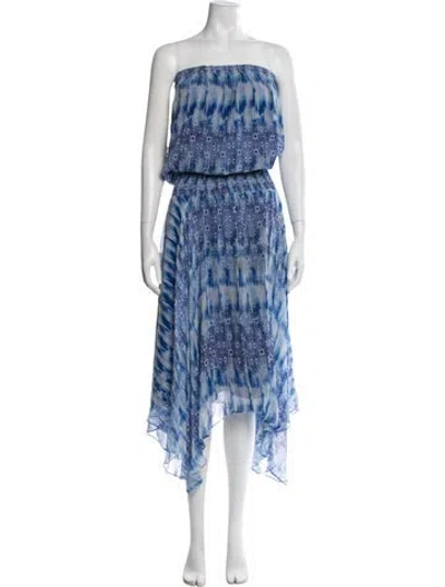 Pre-owned Ramy Brook Silk Long Dress In Multi