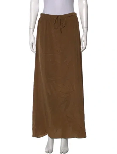 Pre-owned Ramy Brook Silk Long Skirt In Brown