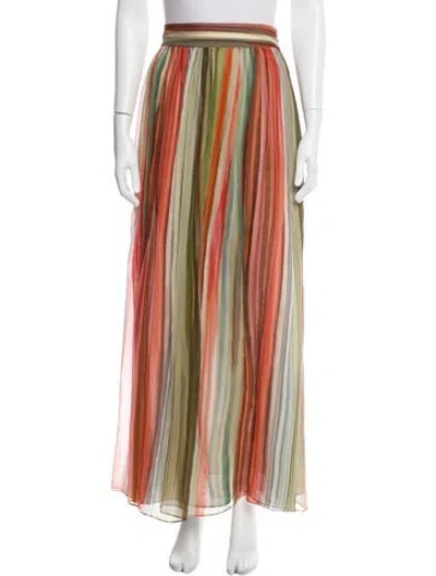 Pre-owned Ramy Brook Silk Long Skirt In Multi