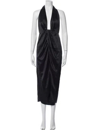 Pre-owned Ramy Brook Silk Midi Length Skirt In Blue