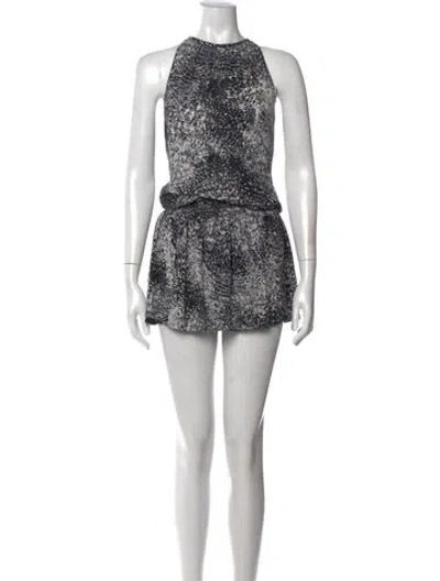Pre-owned Ramy Brook Silk Mini Dress In Black