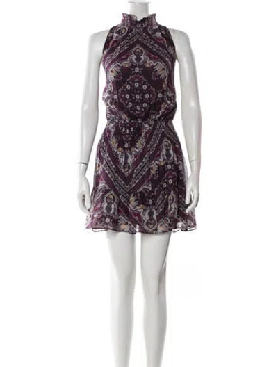 Pre-owned Ramy Brook Silk Mini Dress In Black