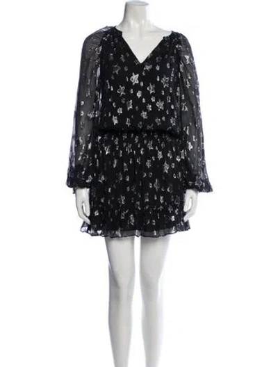 Pre-owned Ramy Brook Silk Mini Dress In Black