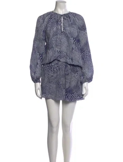 Pre-owned Ramy Brook Silk Mini Dress In Blue