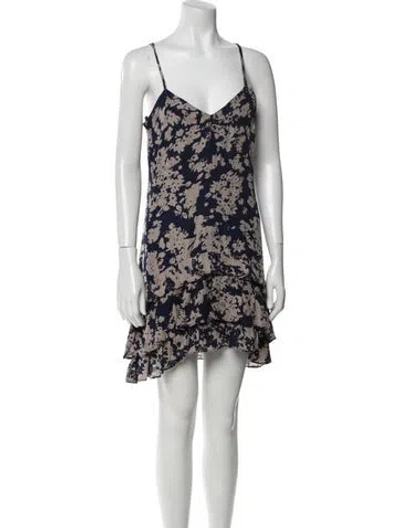 Pre-owned Ramy Brook Silk Mini Dress In Blue