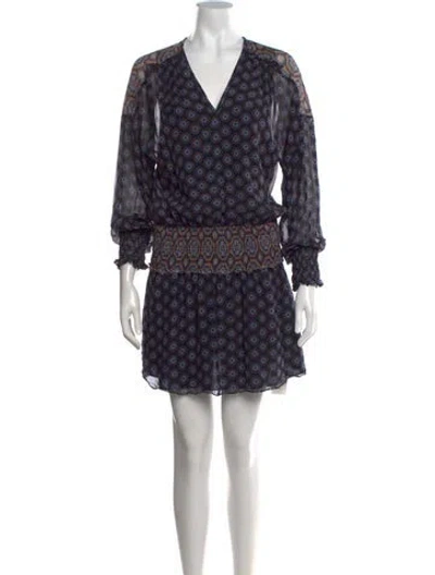 Pre-owned Ramy Brook Silk Mini Dress In Blue