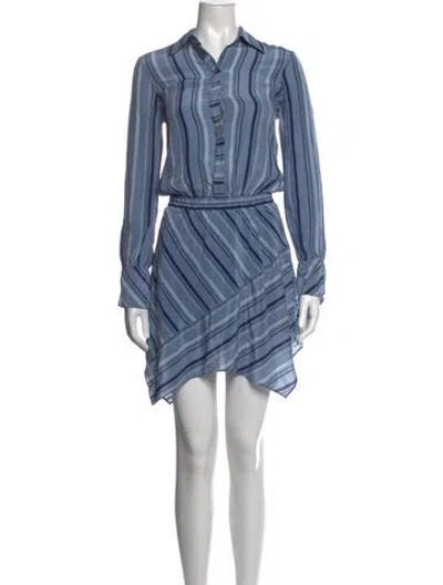 Pre-owned Ramy Brook Silk Mini Dress In Blue