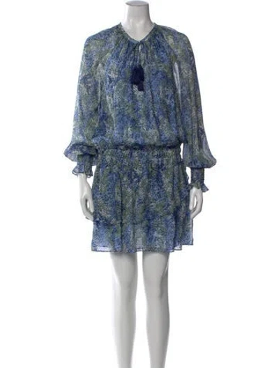 Pre-owned Ramy Brook Silk Mini Dress In Green