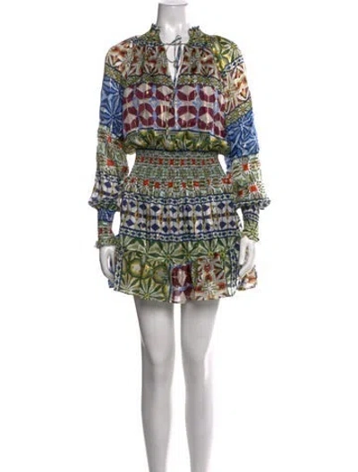 Pre-owned Ramy Brook Silk Mini Dress In Green