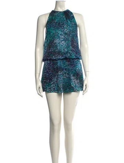 Pre-owned Ramy Brook Silk Mini Dress In Multi