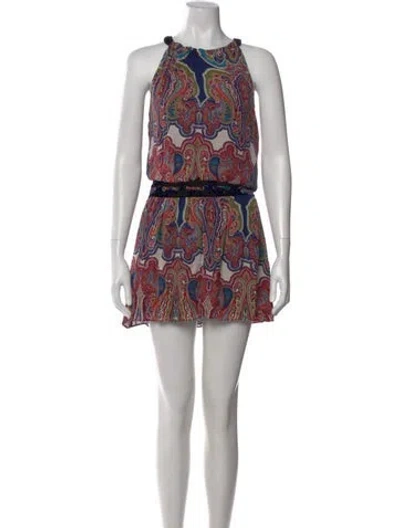 Pre-owned Ramy Brook Silk Mini Dress In Multi