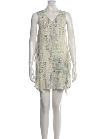 Pre-owned Ramy Brook Silk Mini Dress In Neutral