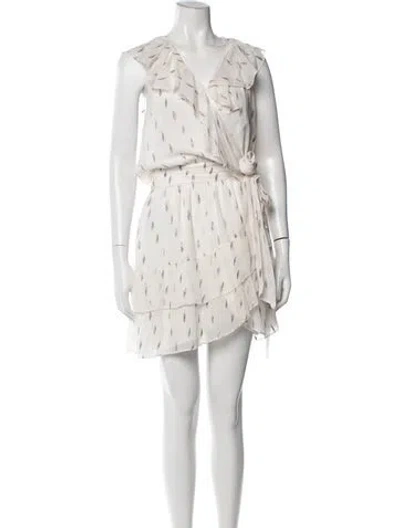Pre-owned Ramy Brook Silk Mini Dress In Neutral