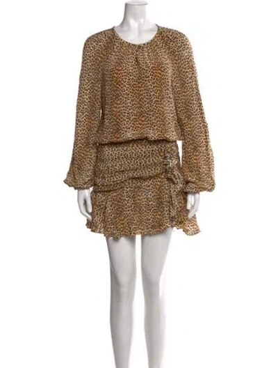 Pre-owned Ramy Brook Silk Mini Dress In Neutrals