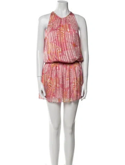 Pre-owned Ramy Brook Silk Mini Dress In Pink