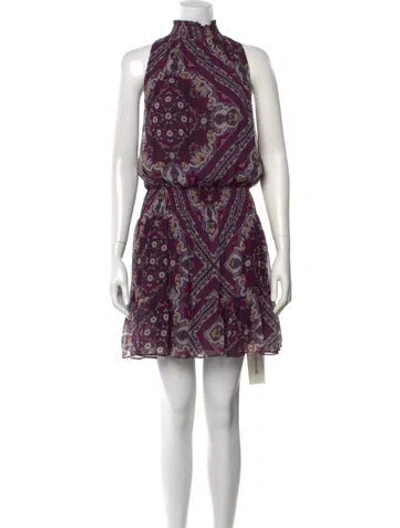 Pre-owned Ramy Brook Silk Mini Dress In Purple