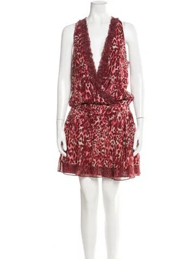 Pre-owned Ramy Brook Silk Mini Dress In Red