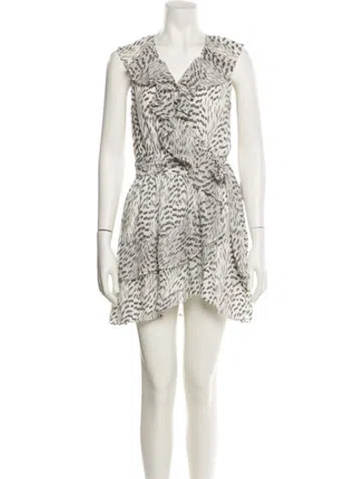 Pre-owned Ramy Brook Silk Mini Dress In White