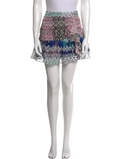 Pre-owned Ramy Brook Silk Mini Skirt In Blue