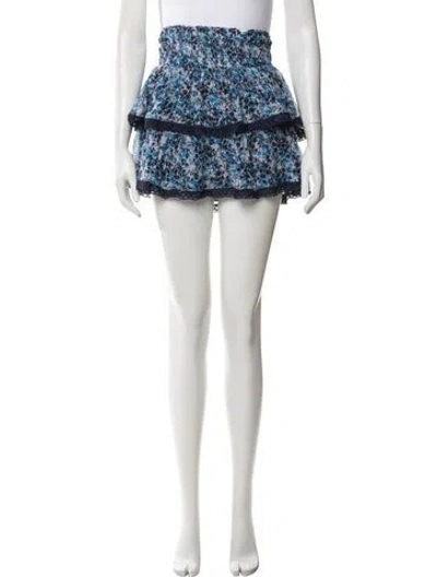 Pre-owned Ramy Brook Silk Mini Skirt In Blue