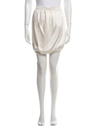 Pre-owned Ramy Brook Silk Mini Skirt In Neutral