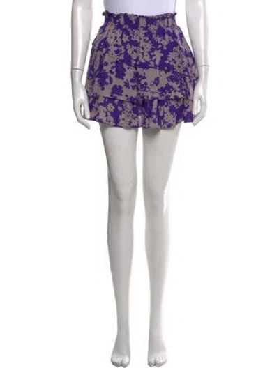 Pre-owned Ramy Brook Silk Mini Skirt In Purple