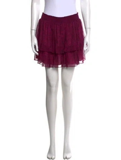 Pre-owned Ramy Brook Silk Mini Skirt In Purple