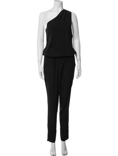 Pre-owned Ramy Brook Silk One-shoulder Jumpsuit In Blue