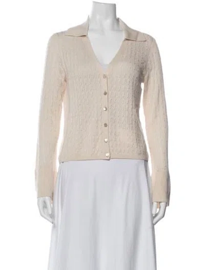 Pre-owned Ramy Brook Silk Patterned Sweater W/ Tags In Neutrals