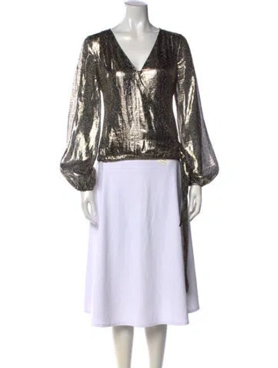 Pre-owned Ramy Brook Silk Printed Blouse