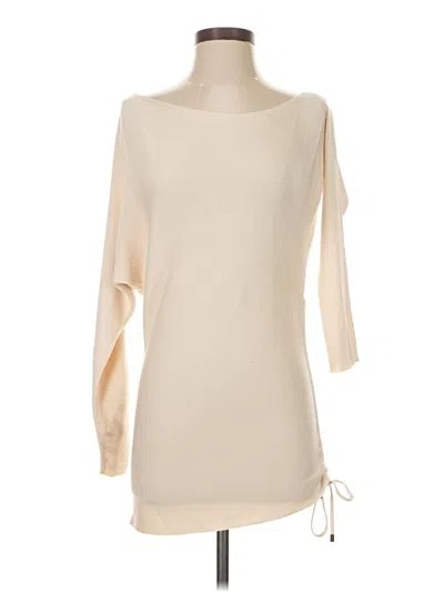 Pre-owned Ramy Brook Silk Pullover Sweater In Ivory