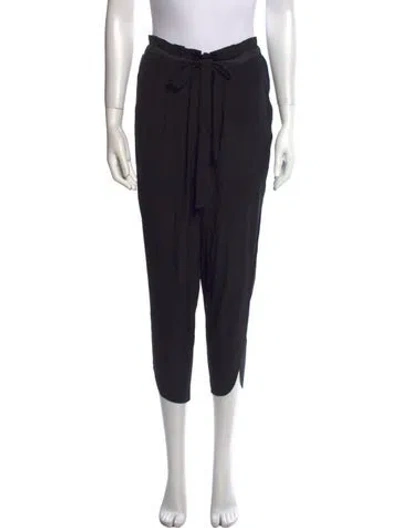 Pre-owned Ramy Brook Silk Skinny Leg Pants In Black