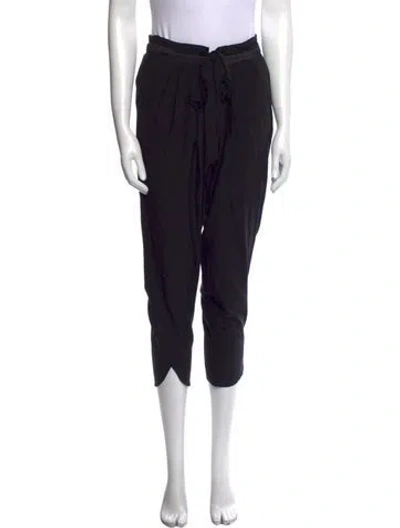 Pre-owned Ramy Brook Silk Skinny Leg Pants In Black
