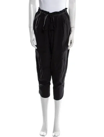 Pre-owned Ramy Brook Silk Skinny Leg Pants In Black