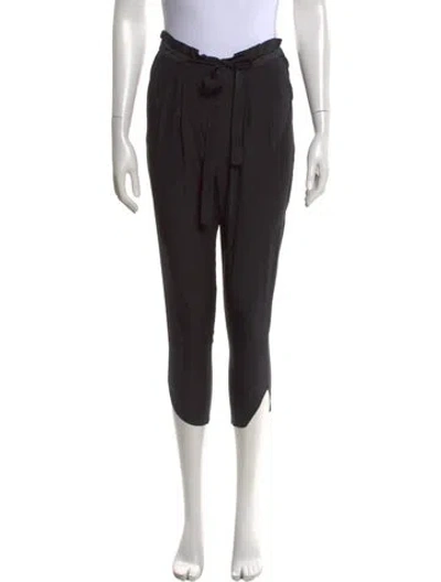 Pre-owned Ramy Brook Silk Skinny Leg Pants In Black