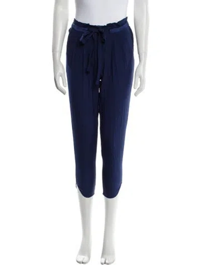 Pre-owned Ramy Brook Silk Skinny Leg Pants In Blue